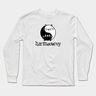 Yin Yang cats harmony Long Sleeve T-Shirt